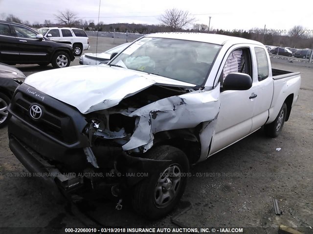 5TFTX4CNXFX066174 - 2015 TOYOTA TACOMA ACCESS CAB Weiß Foto 2