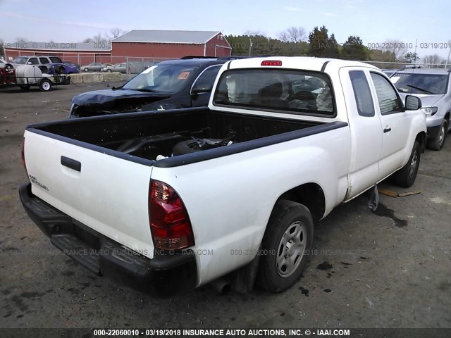 5TFTX4CNXFX066174 - 2015 TOYOTA TACOMA ACCESS CAB WHITE photo 4