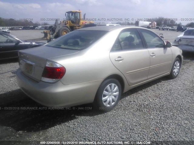 4T1BE32K25U067835 - 2005 TOYOTA CAMRY LE/XLE/SE GOLD photo 4