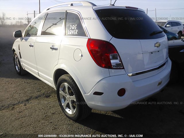 3GNAL3EK3ES531272 - 2014 CHEVROLET CAPTIVA LT WHITE photo 3