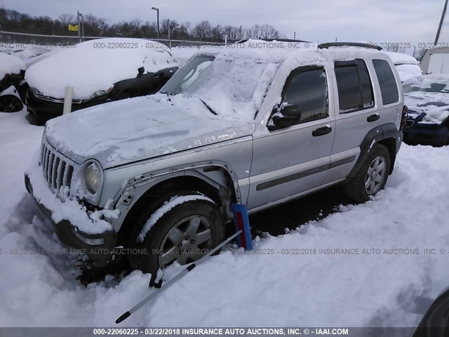 1J4GL48KX3W574572 - 2003 JEEP LIBERTY SPORT/FREEDOM ვერცხლისფერი ფოტო 2