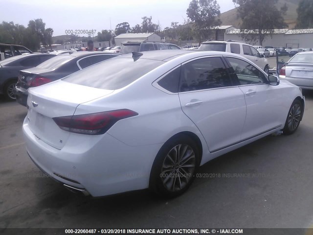 KMHGN4JEXFU036518 - 2015 HYUNDAI GENESIS 3.8L WHITE photo 4