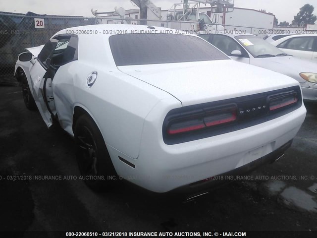 2C3CDZAG0FH884757 - 2015 DODGE CHALLENGER SXT WHITE photo 3