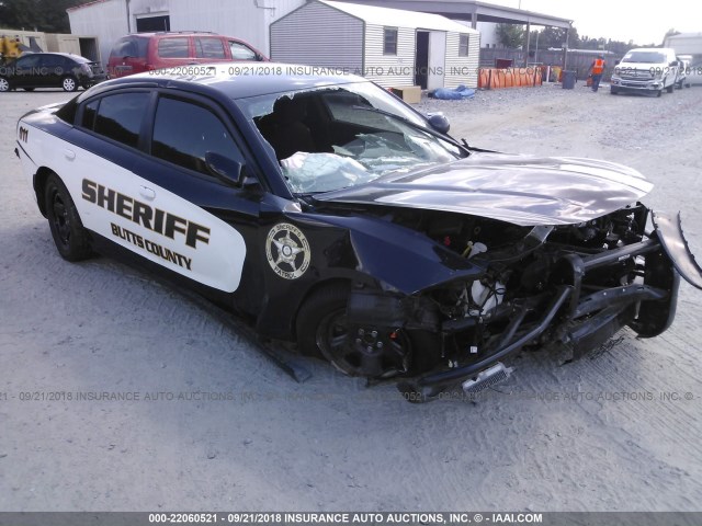 2C3CDXAT8JH213430 - 2018 DODGE CHARGER POLICE BLACK photo 1