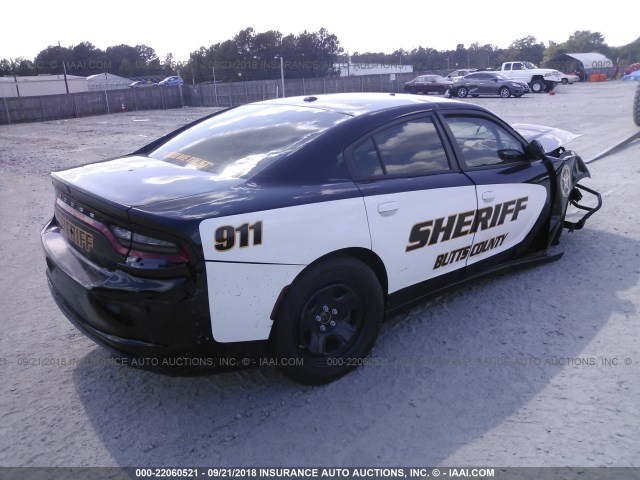 2C3CDXAT8JH213430 - 2018 DODGE CHARGER POLICE BLACK photo 4