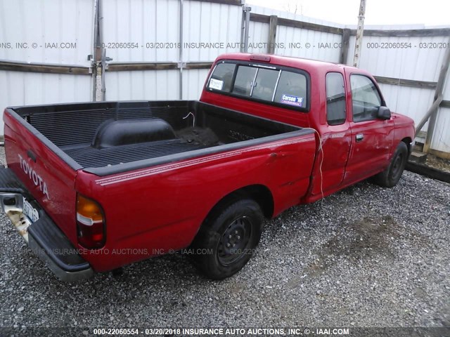 4TAUN53B8SZ050801 - 1995 TOYOTA TACOMA XTRACAB RED photo 4