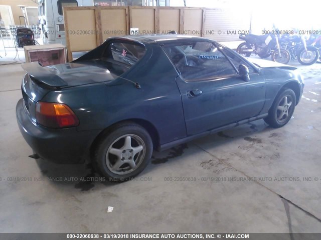 JHMEH6169TS002471 - 1996 HONDA CIVIC DEL SOL SI GREEN photo 4