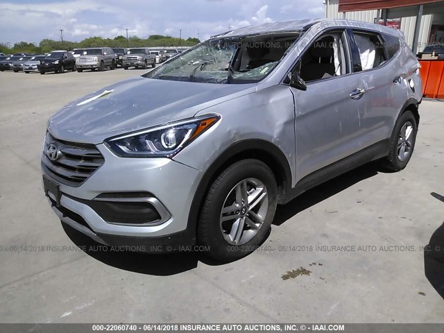 5XYZT3LB8JG527163 - 2018 HYUNDAI SANTA FE SPORT  SILVER photo 2