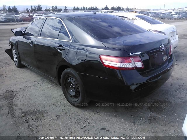 4T4BF3EK5BR147088 - 2011 TOYOTA CAMRY SE/LE/XLE BLACK photo 3