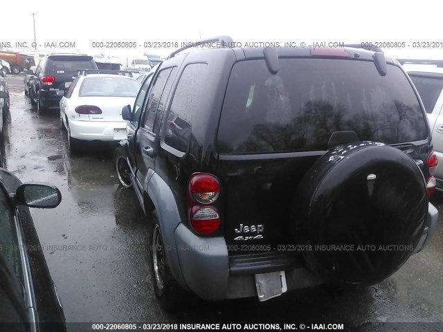 1J4GL48K85W546000 - 2005 JEEP LIBERTY SPORT 黑色 照片 3