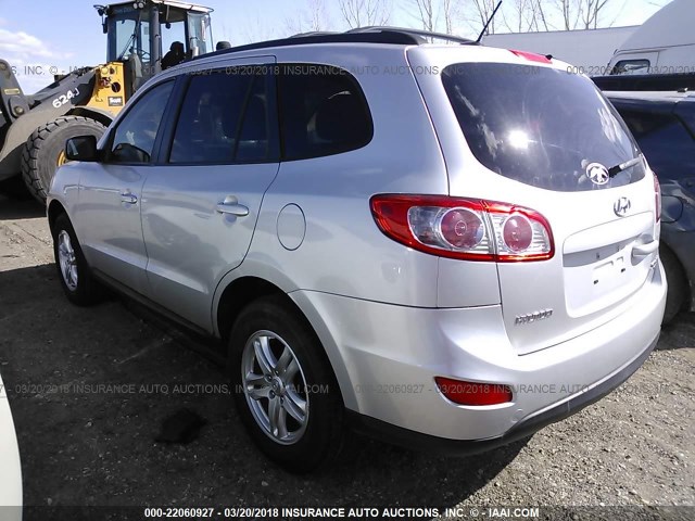 5XYZGDAB6BG031213 - 2011 HYUNDAI SANTA FE GLS SILVER photo 3