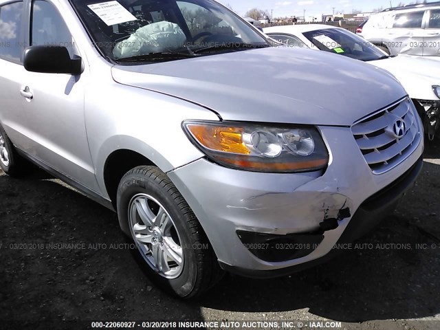 5XYZGDAB6BG031213 - 2011 HYUNDAI SANTA FE GLS SILVER photo 6