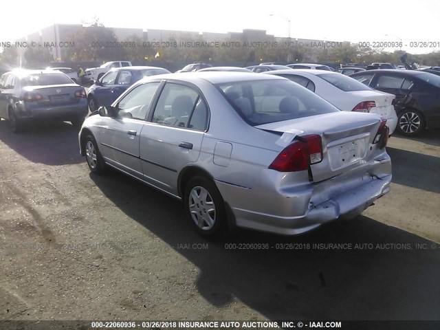 2HGES16345H567078 - 2005 HONDA CIVIC DX VP 银色 照片 3