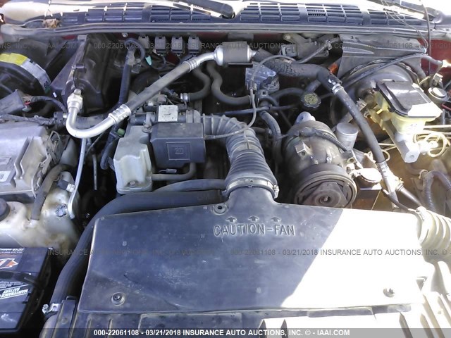 1GCCS1449VK153790 - 1997 CHEVROLET S TRUCK S10 MAROON photo 10