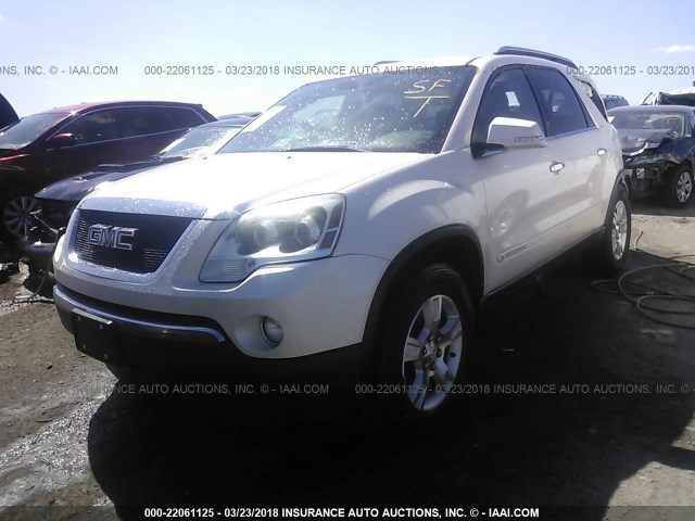 1GKEV23788J195237 - 2008 GMC ACADIA SLT-1 Білий фото 2