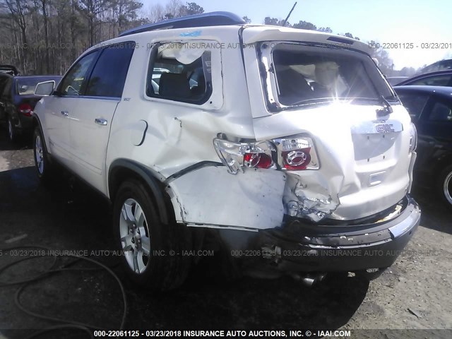 1GKEV23788J195237 - 2008 GMC ACADIA SLT-1 Білий фото 3