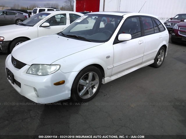 JM1BJ246731171486 - 2003 MAZDA PROTEGE PR5 WHITE photo 2