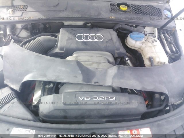 WAUDH74F78N129611 - 2008 AUDI A6 3.2 QUATTRO WHITE photo 10