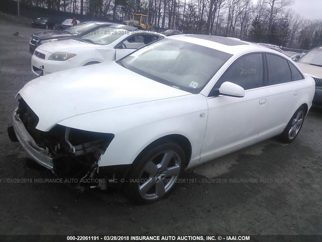 WAUDH74F78N129611 - 2008 AUDI A6 3.2 QUATTRO WHITE photo 2