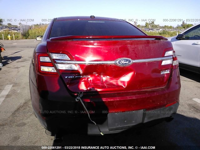 1FAHP2KT6DG149582 - 2013 FORD TAURUS SHO RED photo 6