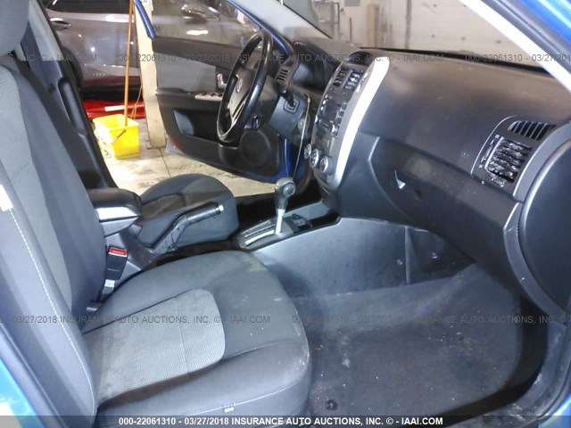 KNAFE161185011554 - 2008 KIA SPECTRA5 5 SX BLUE photo 5