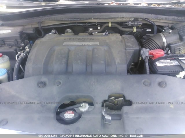 5FNRL38777B102649 - 2007 HONDA ODYSSEY EXL ოქროსფერი ფოტო 10