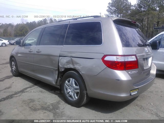 5FNRL38777B102649 - 2007 HONDA ODYSSEY EXL ოქროსფერი ფოტო 3