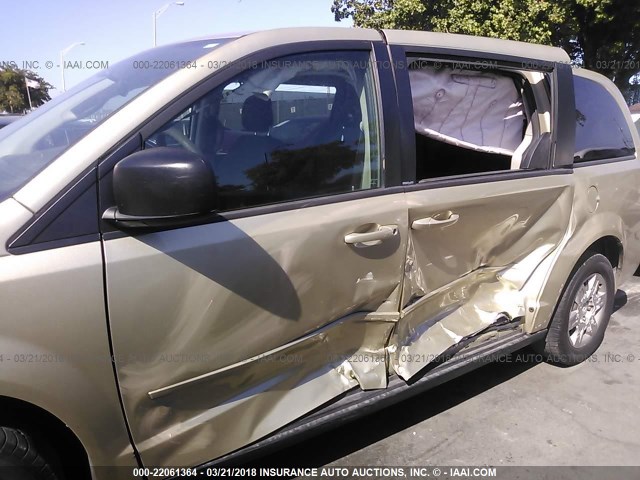 2D4RN4DE9AR326654 - 2010 DODGE GRAND CARAVAN SE Champagne photo 6