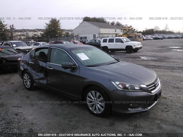 1HGCR2F8XDA239861 - 2013 HONDA ACCORD EXL GRAY photo 1