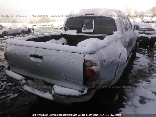 5TELU42N96Z150649 - 2006 TOYOTA TACOMA DOUBLE CAB ვერცხლისფერი ფოტო 4