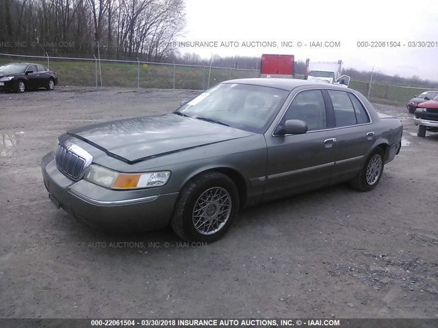 2MEFM74W92X638191 - 2002 MERCURY GRAND MARQUIS GS GRAY photo 2