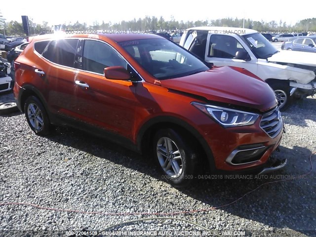 5XYZT3LB9HG392401 - 2017 HYUNDAI SANTA FE SPORT  ORANGE photo 1