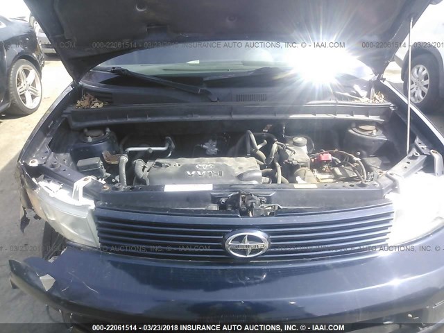 JTLKT324X64099448 - 2006 TOYOTA SCION XB მუქი ლურჯი ფოტო 10