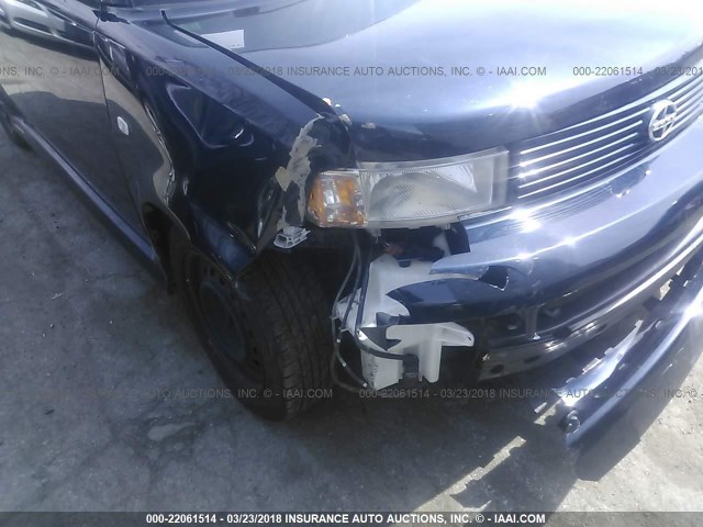 JTLKT324X64099448 - 2006 TOYOTA SCION XB მუქი ლურჯი ფოტო 6