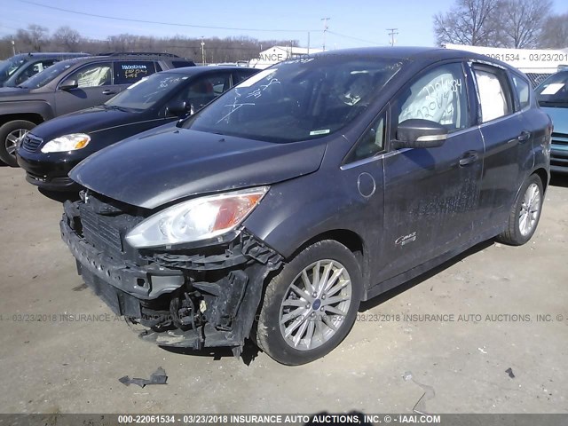 1FADP5CU8DL509871 - 2013 FORD C-MAX PREMIUM GRAY photo 2