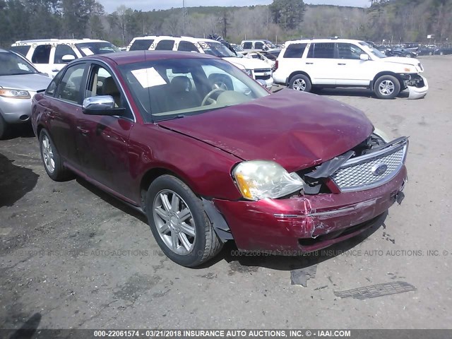 1FAHP25167G149872 - 2007 FORD FIVE HUNDRED LIMITED RED photo 1