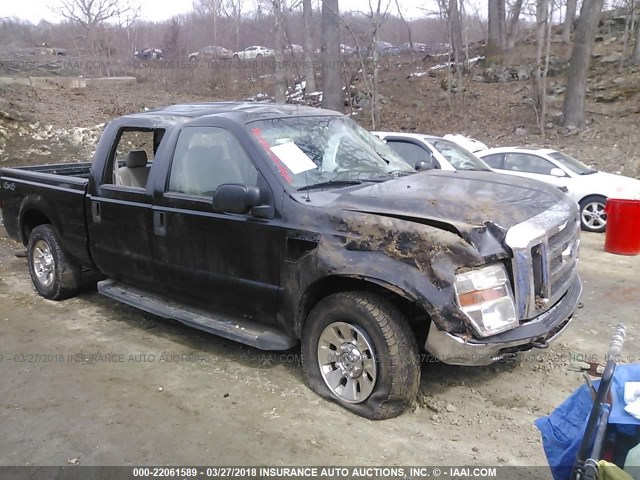 1FTSW21578EE52992 - 2008 FORD F250 SUPER DUTY BLACK photo 1