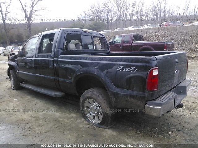 1FTSW21578EE52992 - 2008 FORD F250 SUPER DUTY BLACK photo 3