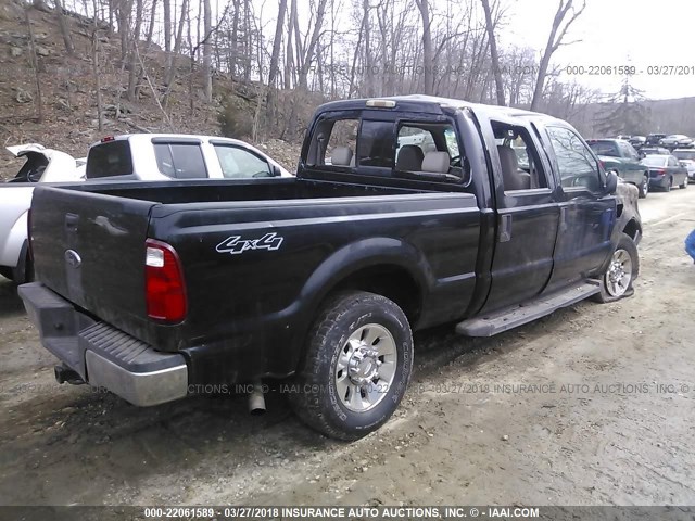 1FTSW21578EE52992 - 2008 FORD F250 SUPER DUTY BLACK photo 4