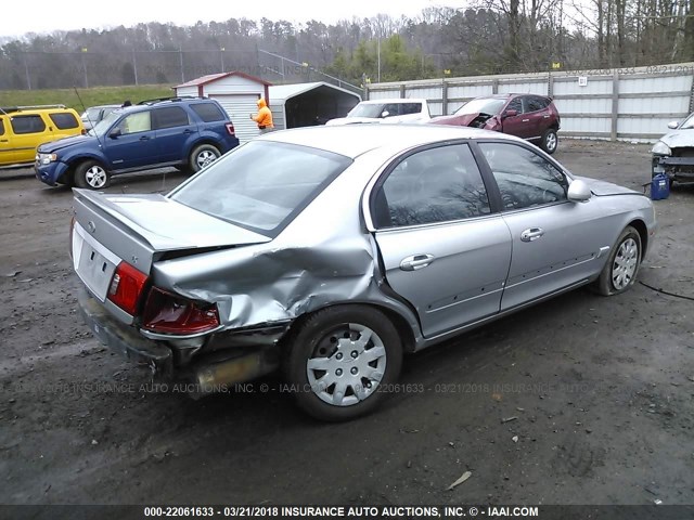 KNAGD126945348265 - 2004 KIA OPTIMA LX/EX SILVER photo 4