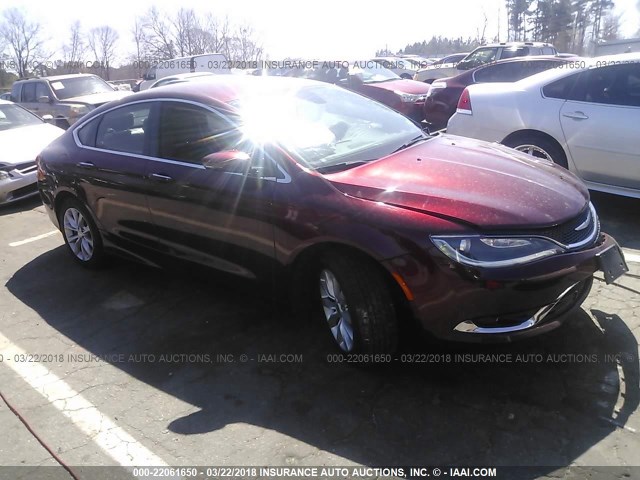 1C3CCCCBXFN758429 - 2015 CHRYSLER 200 C BURGUNDY photo 1