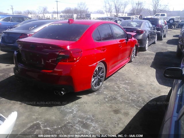 JF1VA1J66F9812442 - 2015 SUBARU WRX LIMITED RED photo 4