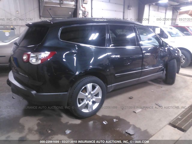 1GNLVHED3AS145717 - 2010 CHEVROLET TRAVERSE LTZ BLACK photo 4