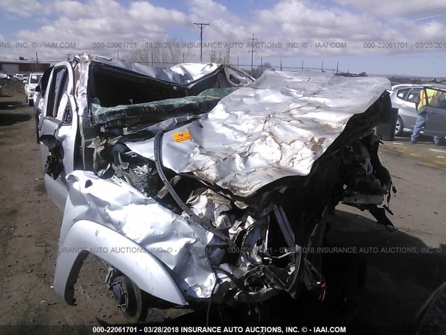 3TMLU4ENXDM125331 - 2013 TOYOTA TACOMA DOUBLE CAB ვერცხლისფერი ფოტო 6