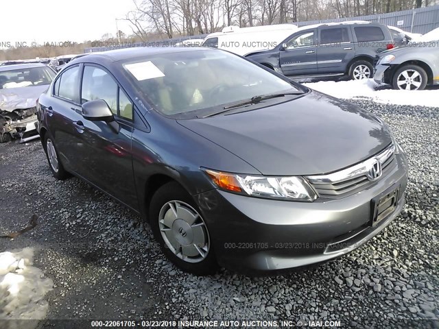 2HGFB2F63CH517872 - 2012 HONDA CIVIC HF GRAY photo 1