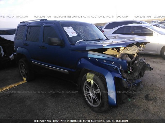 1J4PP5GK9AW136618 - 2010 JEEP LIBERTY LIMITED BLUE photo 1
