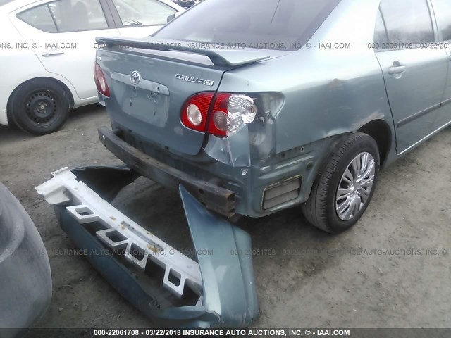 1NXBR32E75Z344820 - 2005 TOYOTA COROLLA CE/LE/S GREEN photo 6