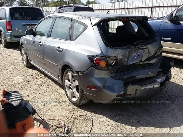 JM1BK143441191631 - 2004 MAZDA 3 HATCHBACK GRAY photo 3