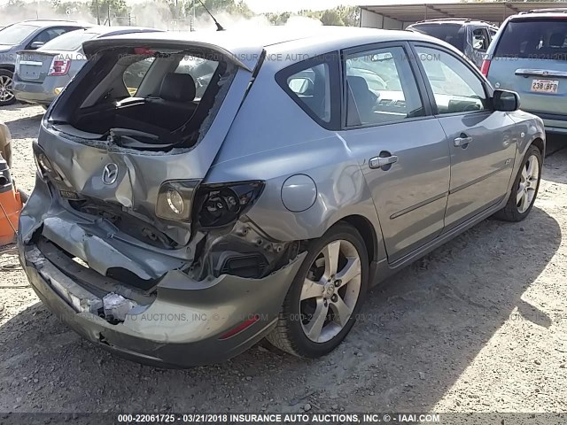 JM1BK143441191631 - 2004 MAZDA 3 HATCHBACK GRAY photo 4