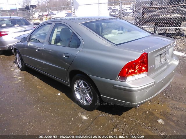 YV1RS592562532824 - 2006 VOLVO S60 2.5T GREEN photo 3
